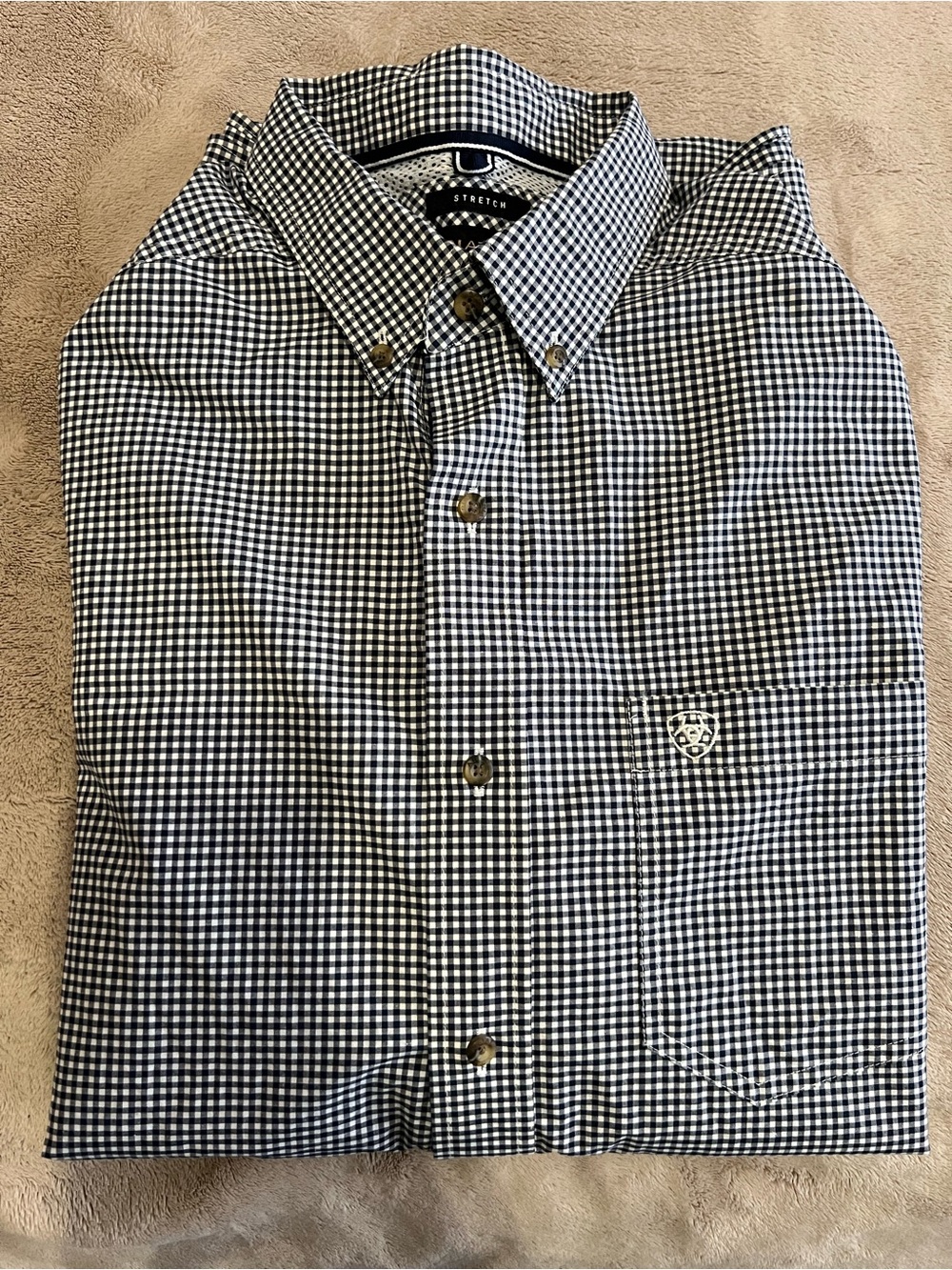 Ariat Black & White Gingham Stretch Button-Down Shirt